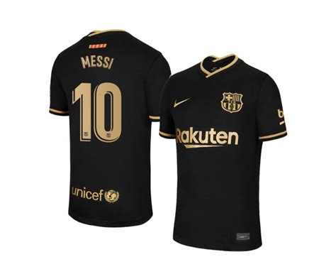 10 Lionel Messi Away Black Replica Youth Barcelona Jersey