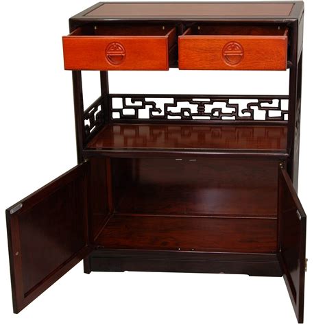 Oriental Furniture Rosewood Long Life Display Cabinet Two Tone Ebay