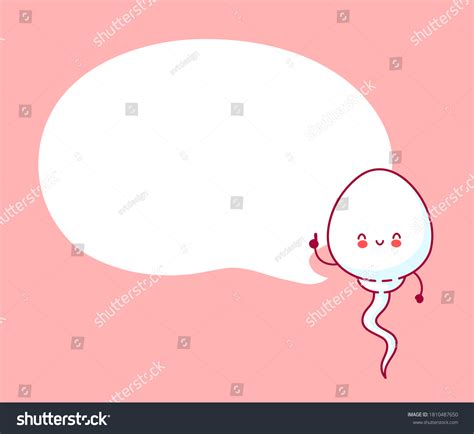 Cute Happy Funny Sperm Cell Speech Stock Vector Royalty Free 1810487650 Shutterstock