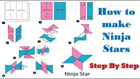 Step By Step How To Make Ninja Stars Youtube