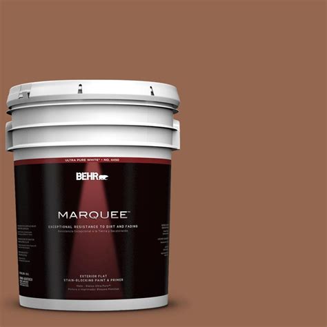 Behr Marquee 5 Gal 240f 6 Sable Brown Flat Exterior Paint 445305
