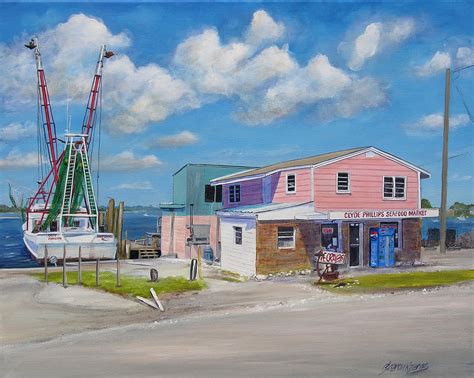 Clyde Phillips Seafood Market Painting By Sharon Kearns Pixels