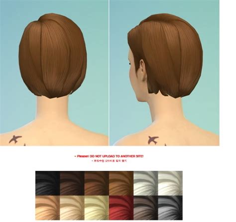 Rusty Nail Medium Straight Parted Hairstyle Edit Sims 4 Hairs