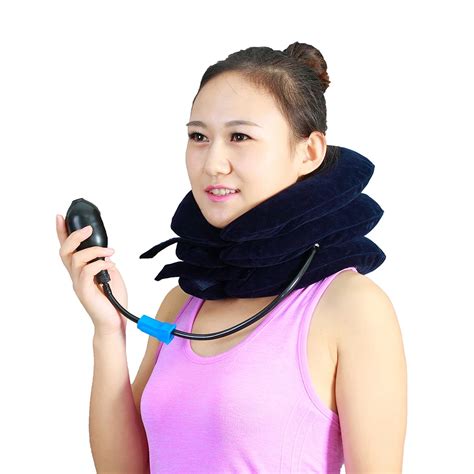 Velvet Air Neck Traction Device Cervical Collar Rubber Massage Device For Traction And