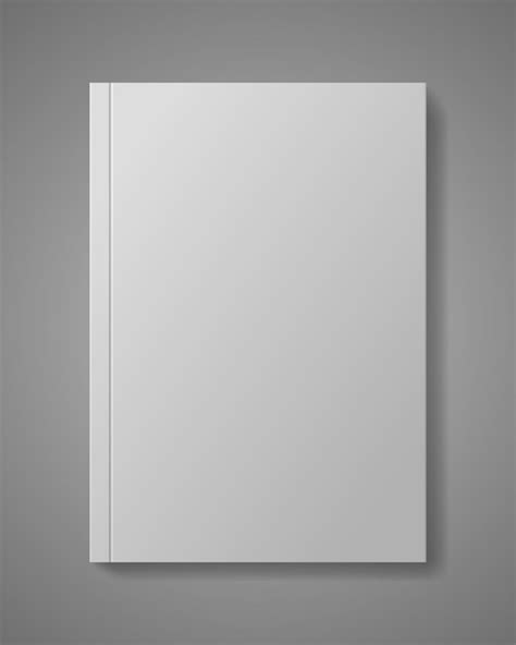 Premium Vector Blank Book Cover Over Gray