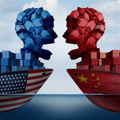 China United States Tariff War Stock Illustration Illustration Of