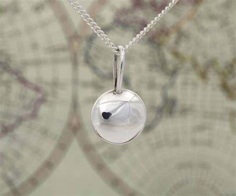 Solid Silver Pebble Pendant By Nicola Hurst Designer Jewellery