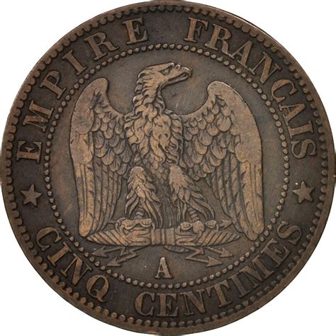 17819 France Napoléon Iii 5 Centimes 1853 Paris Ttb Bronze Km