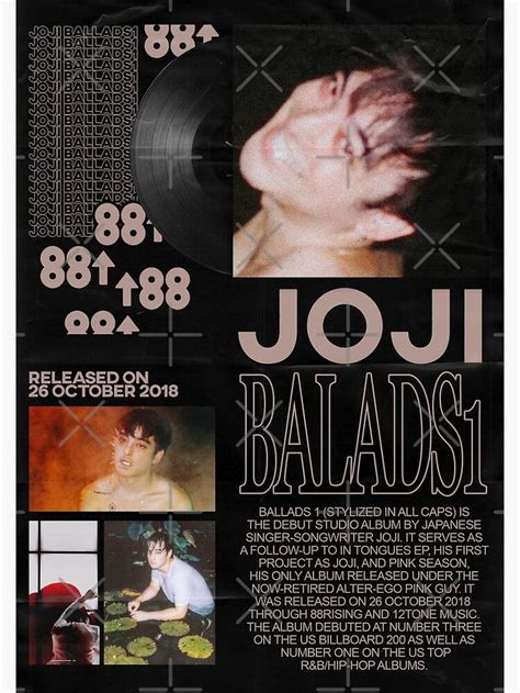 Joji Ballads1 Poster Poster By Jatiiwkeh Music Poster Design