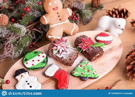 Your guests will rave about how fun and impressive they are. Different Type Of Christmas Cookies With Decoration Stock ...