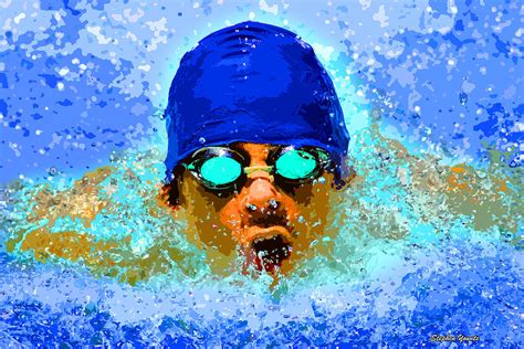 Swimmer Digital Art By Stephen Younts Fine Art America
