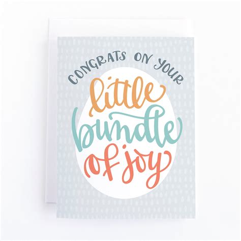 Congrats On Your Little Bundle Of Joy Baby Shower Card Pedaller Designs