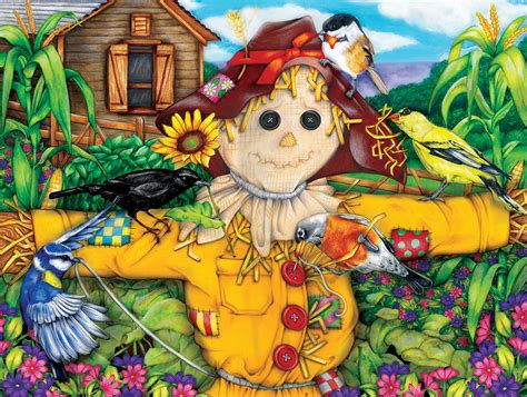 Scarecrow And Blackbird 500 Pieces Sunsout Puzzle Warehouse