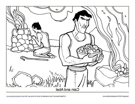 Coloring pages for preschool and kindergarten: Cain And Abel Coloring Pages | Bible coloring pages, Cain ...
