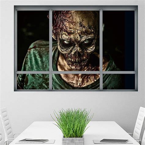 36 Off Halloween Window Zombie Removable 3d Wall Art