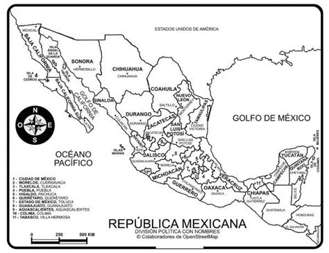 Mapa De México Imágenes Para Colorear Descargar E Imprimir Gratis En