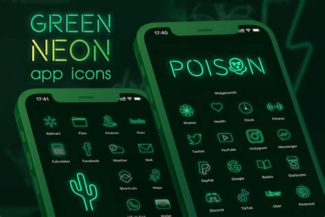 Neon Green App Icons Free Aesthetic Green App Icons Ios And Android