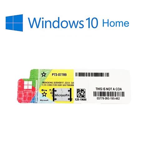 Microsoft Windows 10 Home Stickers