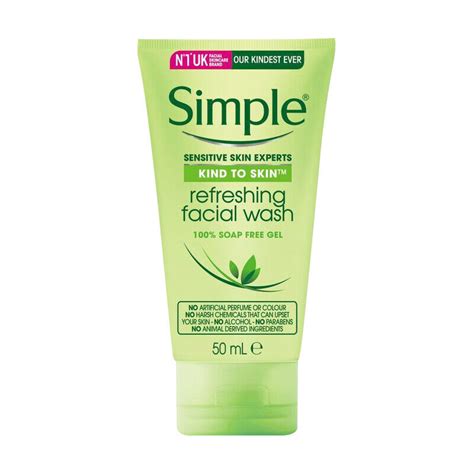 Simple Kind To Skin Refreshing Facial Wash Gentle Cleanser Gel Skincare