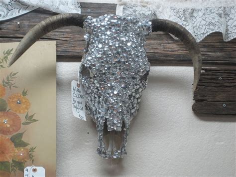 Rhinestone Cow Skull 25000 Via Etsy Cow Skull Art Cow Skull