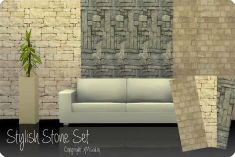 Xmisakix Sims Wood And Stone Wall Sets • Sims 4 Downloads