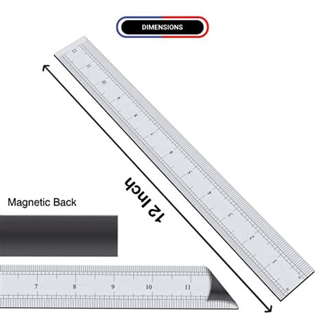 Better Crafts Magnetic Ruler Flexible Magnet Measuring Tape 12 Inch Ruler