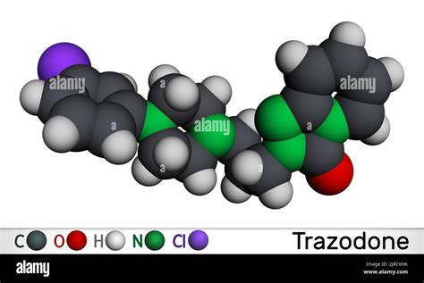 molécula de trazodona es antidepresivo utilizado para tratar el trastorno depresivo mayor