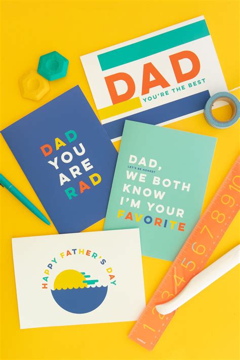 Father's day cards to print. Free Printable Modern Father's Day Cards - Sarah Hearts