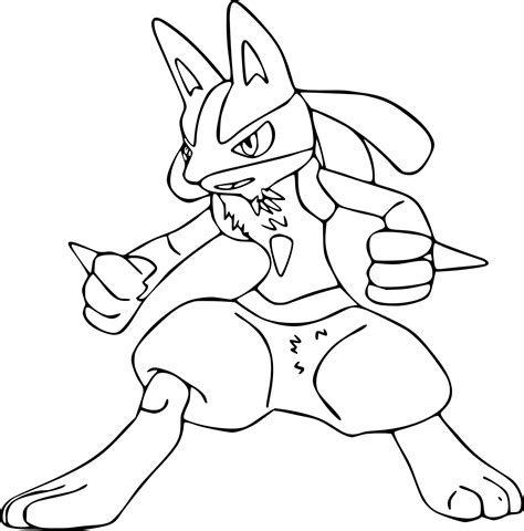 Pokemon Lucario Pages Coloring Pages