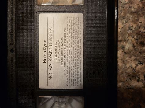 Used 1993 NOLAN RYAN'S FASTBALL INSTRUCTIONS FOR PITCHERS VHS ryan