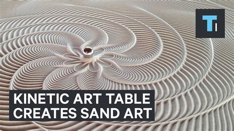 Table That Creates Sand Art With Marble That Rolls By Itself Youtube