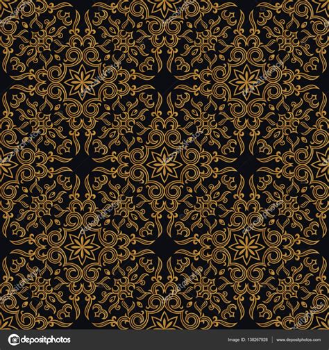 Vector Seamless Gold Pattern With Art Ornament Vintage Elements For