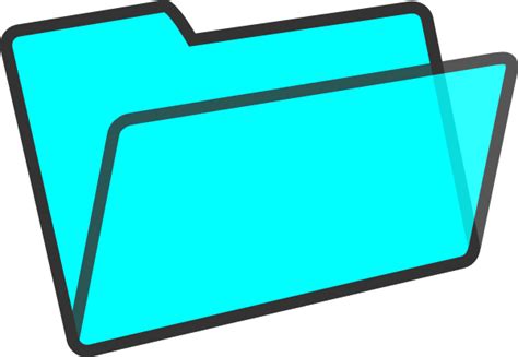 light blue folder clip art at vector clip art online royalty free and public domain