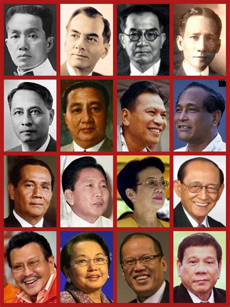 List of Philippine Presidents & Vice Presidents of the Philippines (January 23, 1899 - June 30 