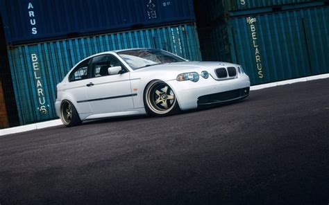 Download Wallpapers Bmw 3 Series E46 Tuning Stance White M3