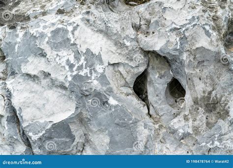 Closeup Rock Pattern With Hole In Nature Stock Photo Image Of