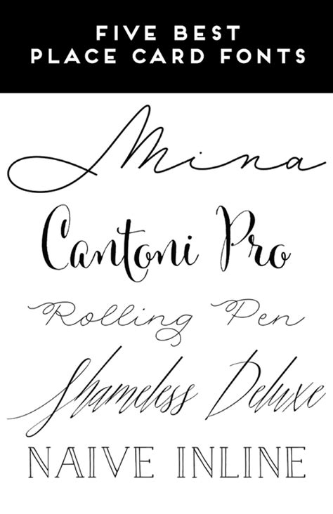Fonts are a tool that can communicate the voice of your brand. Best place card fonts || www.hankandhunt.com | Fancy fonts ...