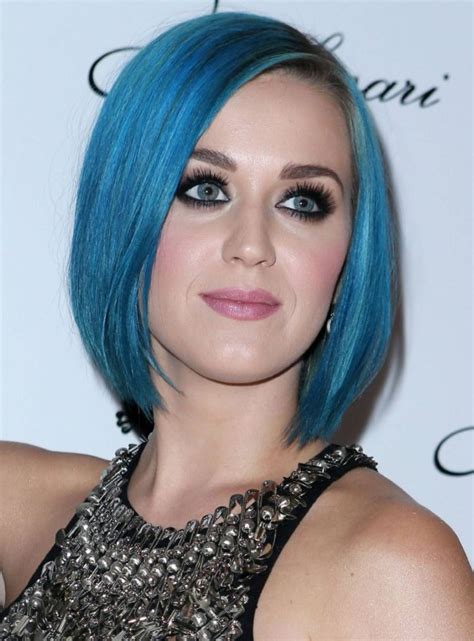 Lover Of Splendid Newly Single Katy Perry Rocks Blue Hair And Lbd