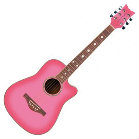 Disc Daisy Rock Wildwood Acoustic Guitar Pink Burst At Gear4music