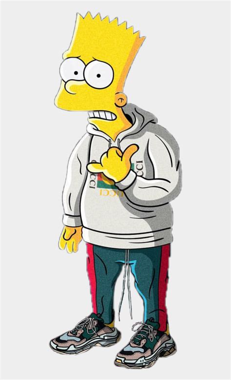 How To Draw Gangster Bart Simpson