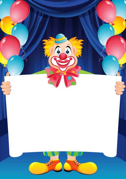 Transparent Birthday Frame with Clown | Birthday frames, Happy birthday frame, Birthday photo frame