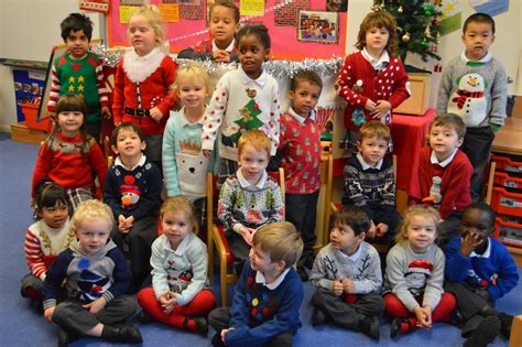 Nursery Children Enjoy Christmas Party Quinton House School