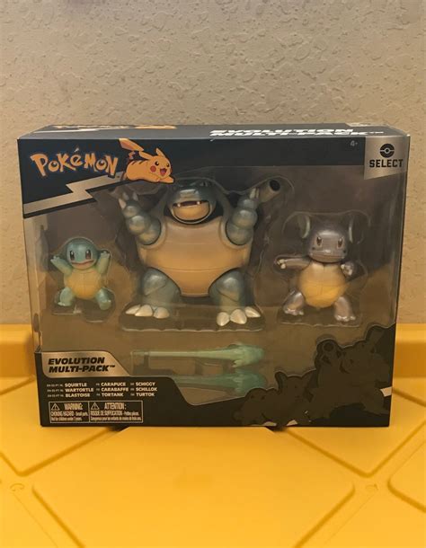 Pokemon Squirtle Wartortle And Blastoise Toy Figure Playset Tomy Saver