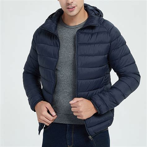 Jacket Men Autumn Winter Style Light Weight Overcoat Outerwear Warm ...