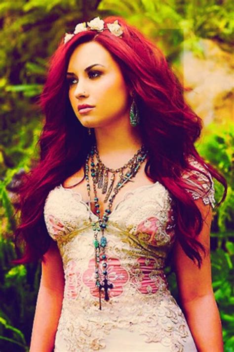 Demi Lovato Red Dyed Hair Pretty Demi Lovato