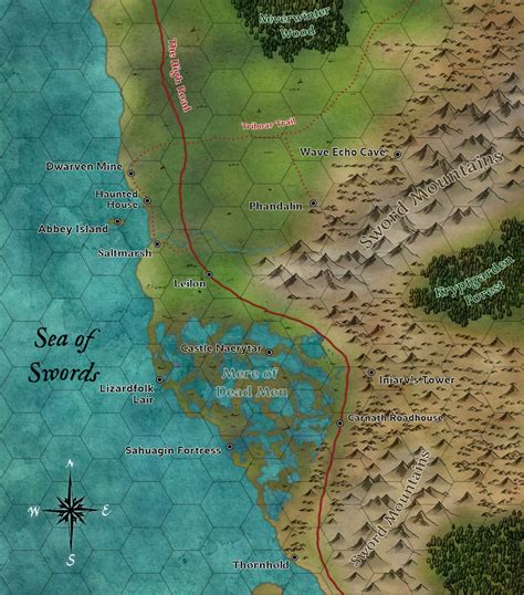 Forgotten Realms Sword Coast Map Maping Resources