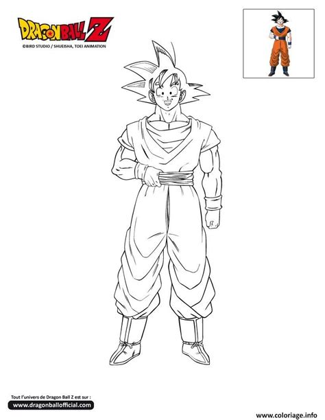 Coloriage Dbz Goku Dragon Ball Z Officiel
