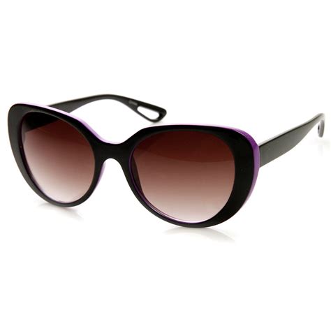 Womens Fashion Oversized Neon Two Tone Round Sunglasses Sunglassla