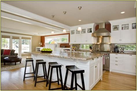 How large does this space need to be? Image result for white kitchen island with seating ...