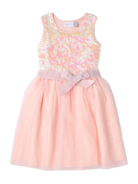 The Childrens Place Girls 4 16 Sequin Holiday Party Dress